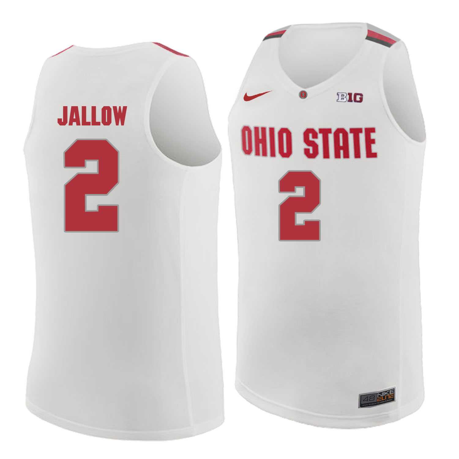 Ohio State Buckeyes #2 Musa Jallow White College Basketball Jersey Dzhi,We sell and wholesale Ohio State Buckeyes #2 Musa Jallow White College Basketball Jersey Dzhi on line form chian!